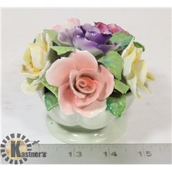 VINTAGE BONE CHINA FLORAL CLUSTER,   ENGLISH