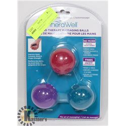 NEW THERAWELL HAND THERAPY MASSING BALLS SET