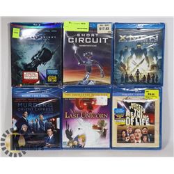 BUNDLE OF 6 NEW  BLU-RAY MOVIES