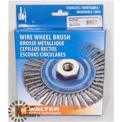 NEW WALTER 6" X 1/2" X 5/8" WIRE WHEEL BRUSH