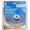 Image 1 : NEW WALTER 6" X 1/2" X 5/8" WIRE WHEEL BRUSH
