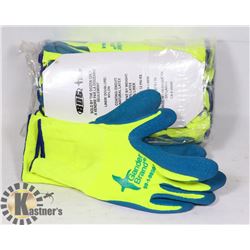 12 PACK OF GANDER BRAND LATEX COATED WORK GLOVES