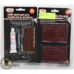 NEW TIRE REPAIR KIT WITH EXTRA PLUG SET