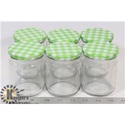 NEW 6 PIECE SNAP TIGHT JAM JARS WITH LID