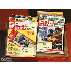 CAR CRAFT MAGAZINES, COMPLETE ISSUES YEAR
