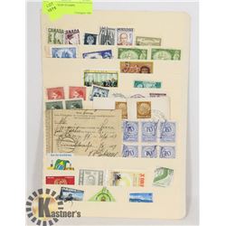 SHEET OF OLD STAMPS