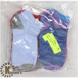 10 PAIRS OF ASSORTED LADIES  ANKLE SOCKS