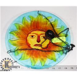 NEW LIVING COLOURS HANGING GLASS BOWL -