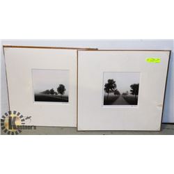 NEW TWO MATTED ART PRINTS SIGNED BY ARTIST