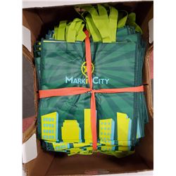BOX OF 100 NEW REUSABLE SHOPPING BAGS