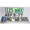 Image 1 : 3 LICENSE PLATES