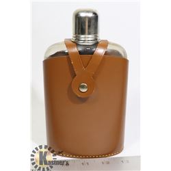VINTAGE LEATHER FLASK