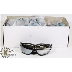 CASE OF PYRAMEX BLACK FRAME SAFETY GLASSES