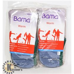 TWO PAIRS OF NEW BAMA SOKKET INSULATING REMOVABLE