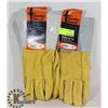 Image 1 : TWO PAIRS OF GANDER BRAND LEATHER LONG CUFF GLOVES
