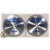 Image 1 : TWO IRWIN 7-1/4" CIRCULAR SAW BLADES