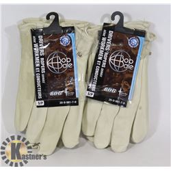TWO PAIRS OF BOB DALE SIZE SMALL DRIVERS GLOVES