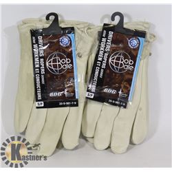 TWO PAIRS OF BOB DALE SIZE SMALL DRIVERS GLOVES