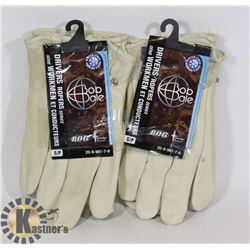 TWO PAIRS OF BOB DALE SIZE SMALL DRIVERS GLOVES