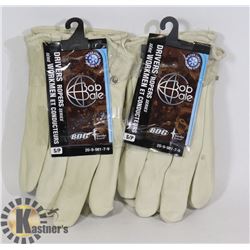 TWO PAIRS OF BOB DALE SIZE SMALL DRIVERS GLOVES