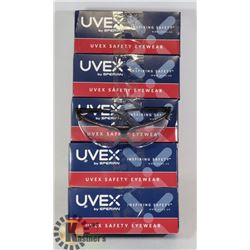 BUNDLE OF 5 NEW UVEX SAFETY GLASSES