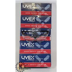 BUNDLE OF 5 NEW UVEX SAFETY GLASSES
