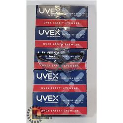 BUNDLE OF 5 NEW UVEX SAFETY GLASSES