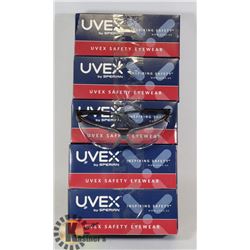 BUNDLE OF 5 NEW UVEX SAFETY GLASSES