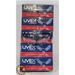 BUNDLE OF 5 NEW UVEX SAFETY GLASSES