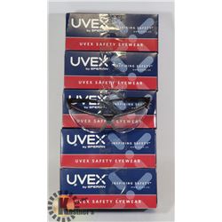 BUNDLE OF 5 NEW UVEX SAFETY GLASSES