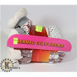 2PK LADIES COZY SLIPPER SOCKS