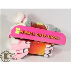 2PK LADIES COZY SLIPPER SOCKS