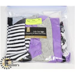 5PK LADIES CREW SOCKS