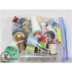 SEWING THREAD- BAG LOT- 50+ SPOOLS