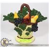 Image 1 : ANTIQUE "FRUIT BASKET" CAST IRON DOORSTOP-