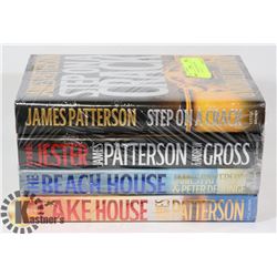 JAMES PATTERSON HARDCOVER BOOKS- SET OF 4
