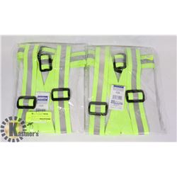 2 PACK HIGH VISIBILITY ADJUSTABLE SAFETY BELTS