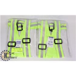 2 PACK HIGH VISIBILITY ADJUSTABLE SAFETY BELTS