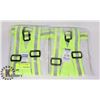 Image 1 : 2 PACK HIGH VISIBILITY ADJUSTABLE SAFETY BELTS
