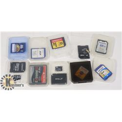 BAG W/ 10 MEMORY CARDS INCL. 16 MB,