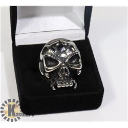 NEW MENS STEEL SKULL FACE W/STAR ON