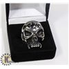 Image 1 : NEW MENS STEEL SKULL FACE W/STAR ON