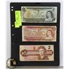 Image 1 : SHEET WITH 3 COLLECTIBLE BILLS -