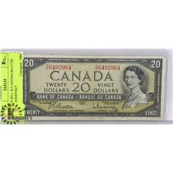 1954 $20 BILL R/E 6492964 BEATTIE AND RASMINSKY