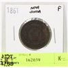Image 1 : 1861 NOVA SCOTIA ONE CENT COIN