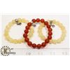 GEMSTONE BEAD BRACELETS- SET OF 3