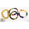Image 1 : GEMSTONE BEAD BRACELETS- SET OF 3