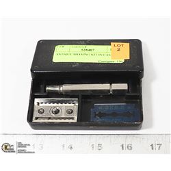 ANTIQUE SHAVING KIT IN CASE