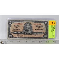 CANADIAN 1937 $2 BILL