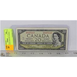 1954 CANADIAN $20 DOLLAR BILL